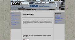 Desktop Screenshot of coanconstruction.com